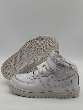 Nike Force 1 Mid LE Toddler Baby Size 10C 10K Sneakers DH2935-111 White Shoes